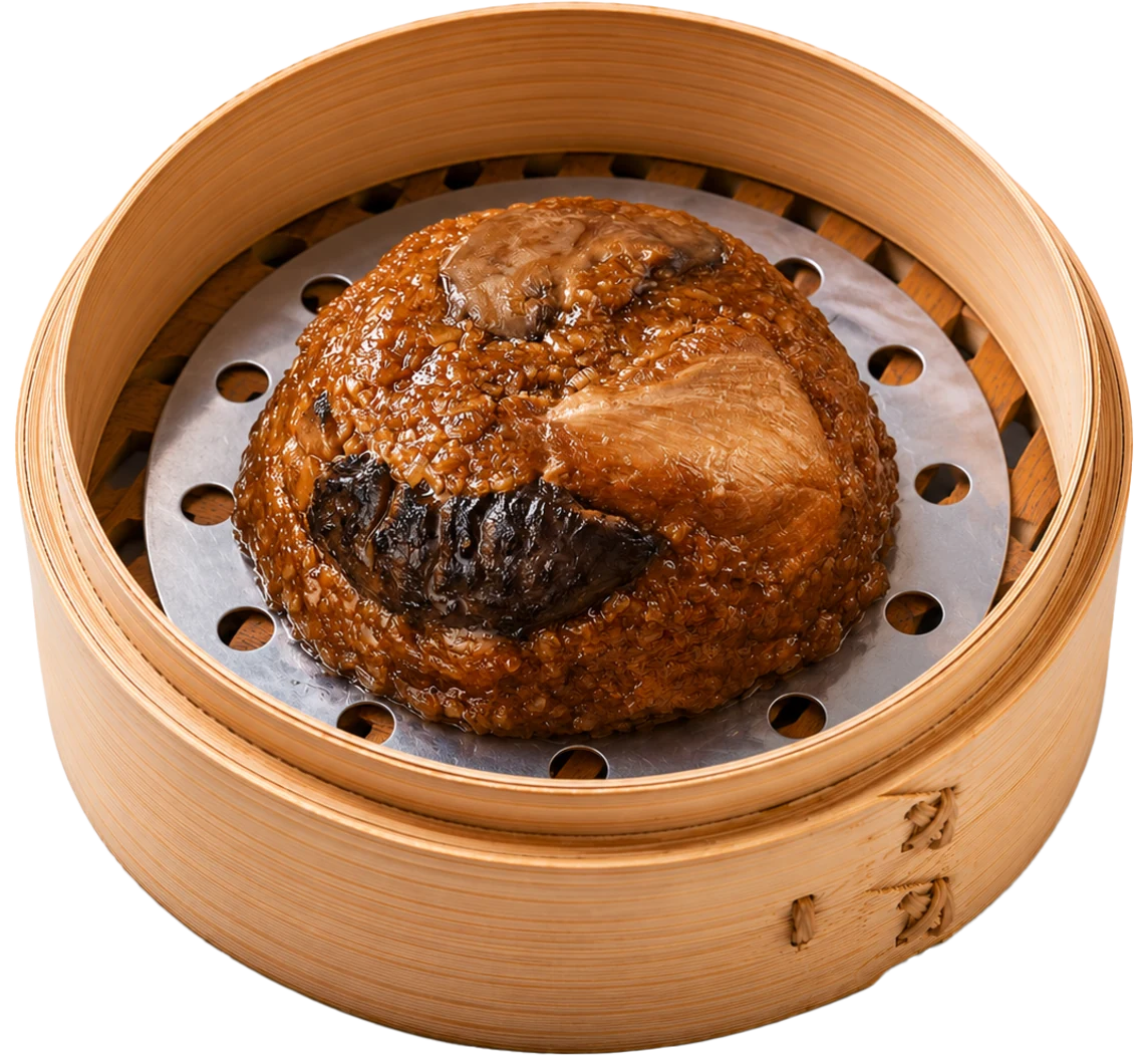 A bamboo basket of Loh Mai Kai at JOY Dim Sum Kuala Lumpur