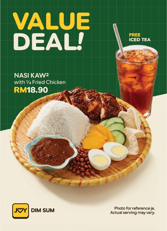 JOY Dim Sum Nasi Kaw Kaw value deal in Kuala Lumpur