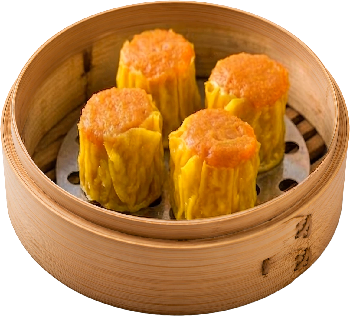 A bamboo basket of Otak-otak Dumpling at JOY Dim Sum Kuala Lumpur
